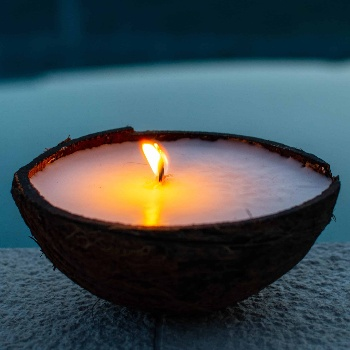 Dišeča sveča Coconut Luxury Candles – vonj kokosa