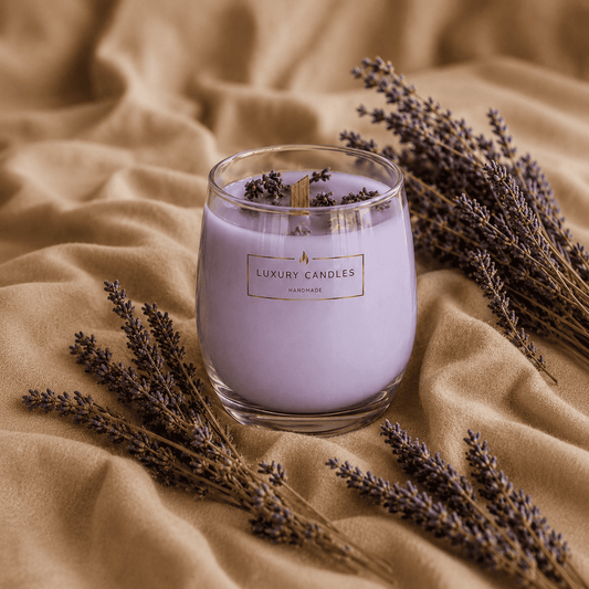 Dišeča sveča Lavender Luxury Candles – vonj sivke