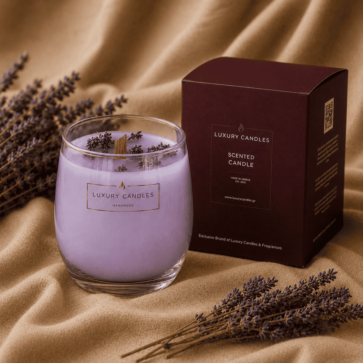 Dišeča sveča Lavender Luxury Candles – vonj sivke